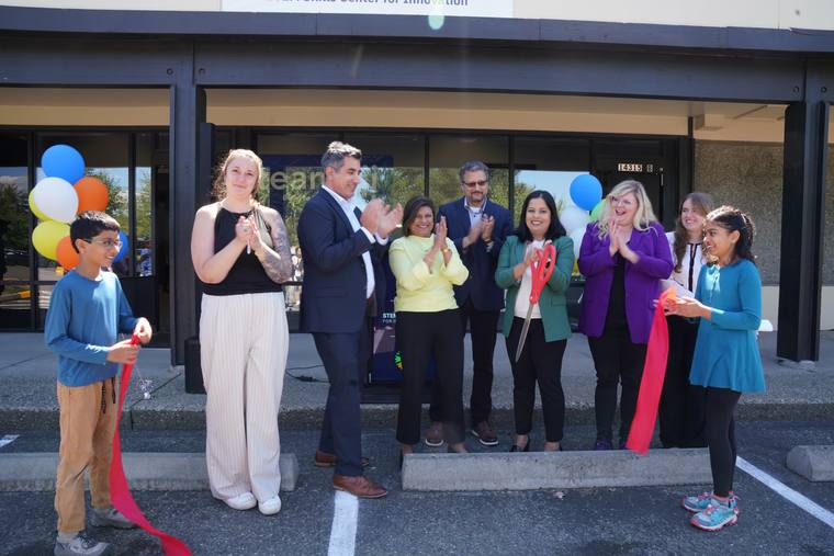 Celebrating the moment the center opened
